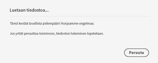 Näyttöön tuleva valintaikkuna