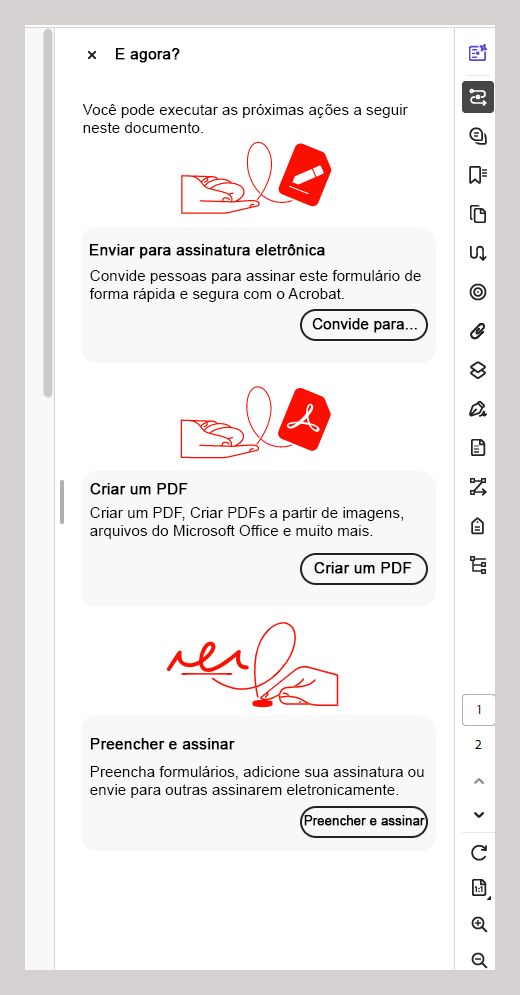 Próxima ação recomendada