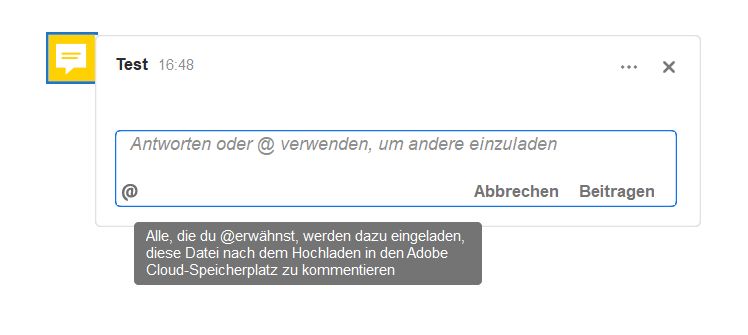 Aufforderung für nicht freigegebene Dateien oder lokale Dateien