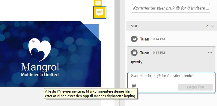 Spør etter ikke-delte filer eller lokale filer