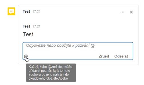 Výzva pro nesdílené soubory nebo místní soubory
