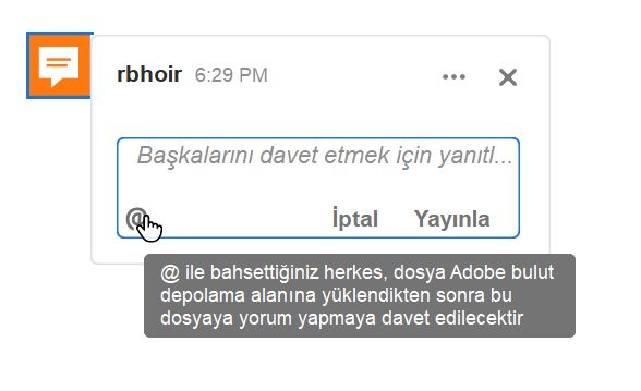 Paylaşılmayan dosyalar veya yerel dosyalar için istem