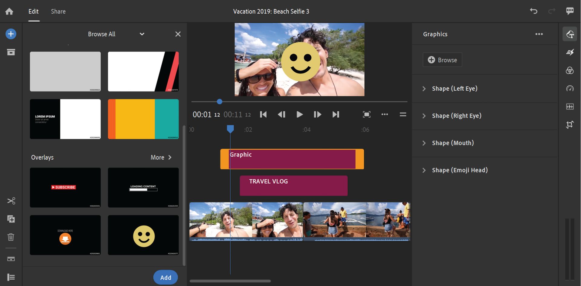 Het uiterlijk van de overlay-graphic bewerken