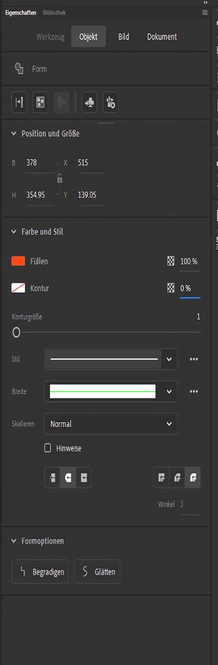 Eigenschafteninspektor für Objekte
