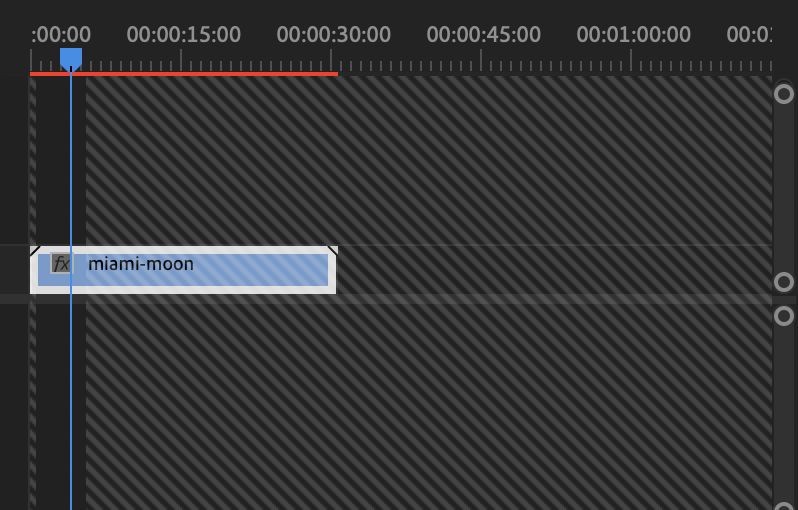 Strisce diagonali sulla timeline