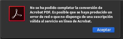 Mensaje de error antiguo