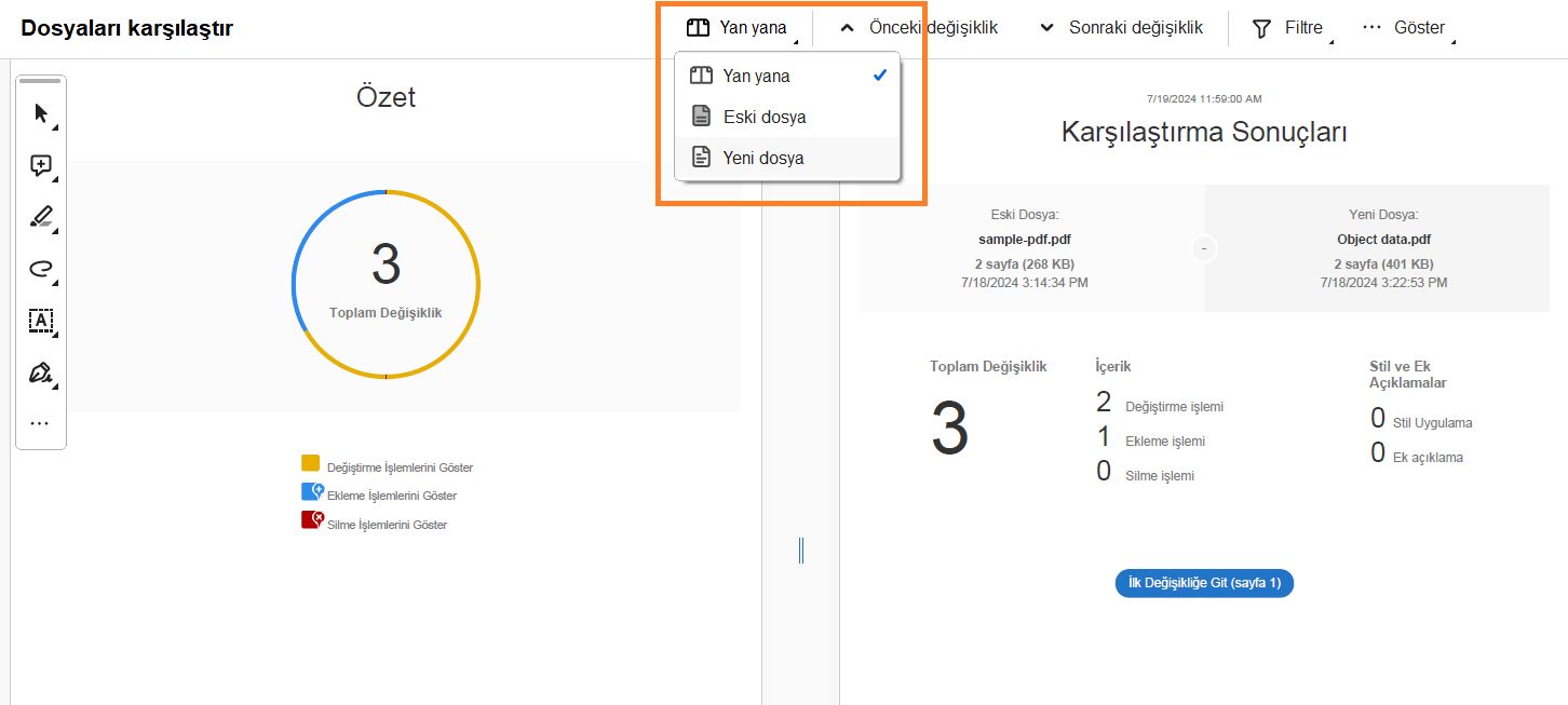 Tek sayfa görünümü