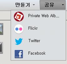 Photoshop Elements Editor에서 공유