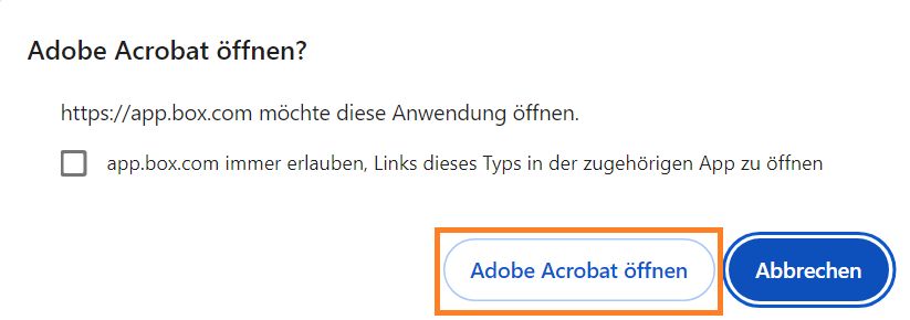 Öffne Acrobat oder Acrobat Reader 