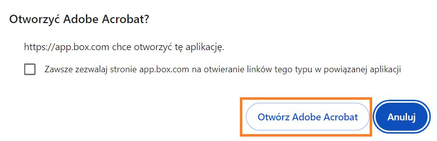 Otwórz Acrobat lub Acrobat Reader 