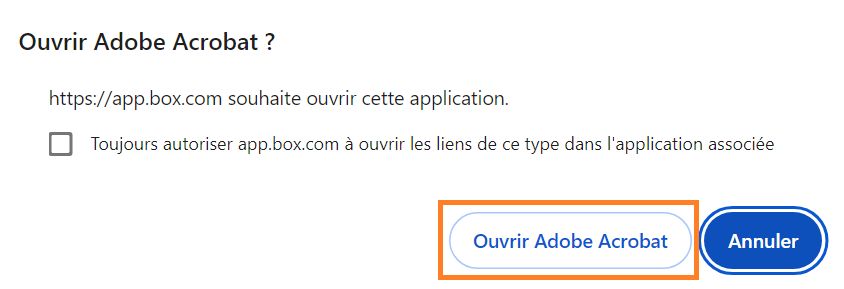 Ouverture d’Acrobat ou Acrobat Reader 