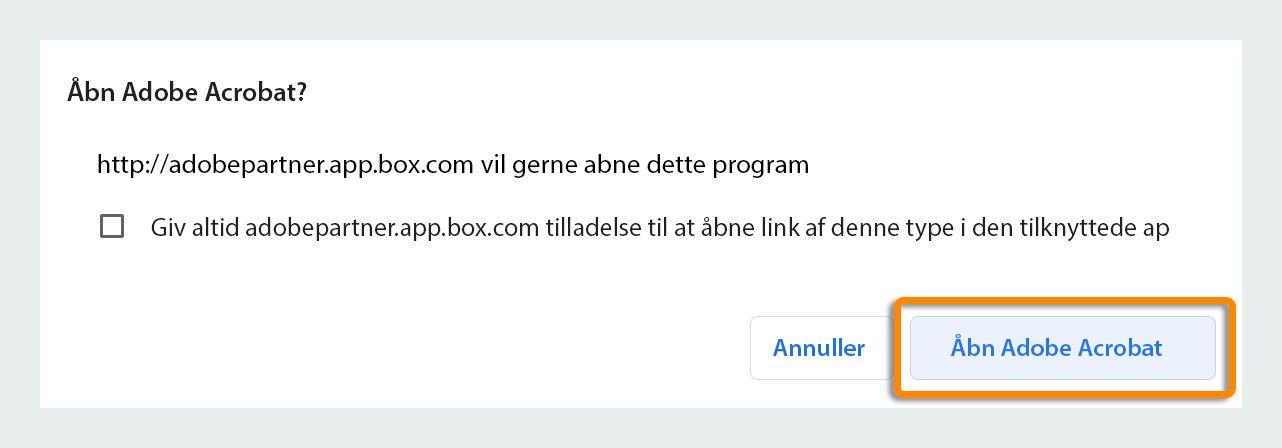 Åbn Acrobat eller Acrobat Reader 