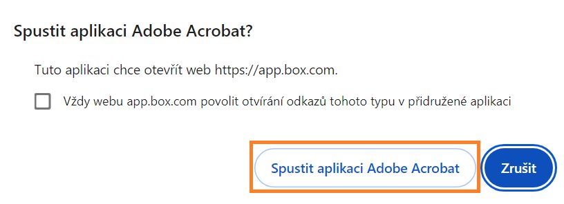 Otevřete aplikace Acrobat nebo Acrobat Reader 