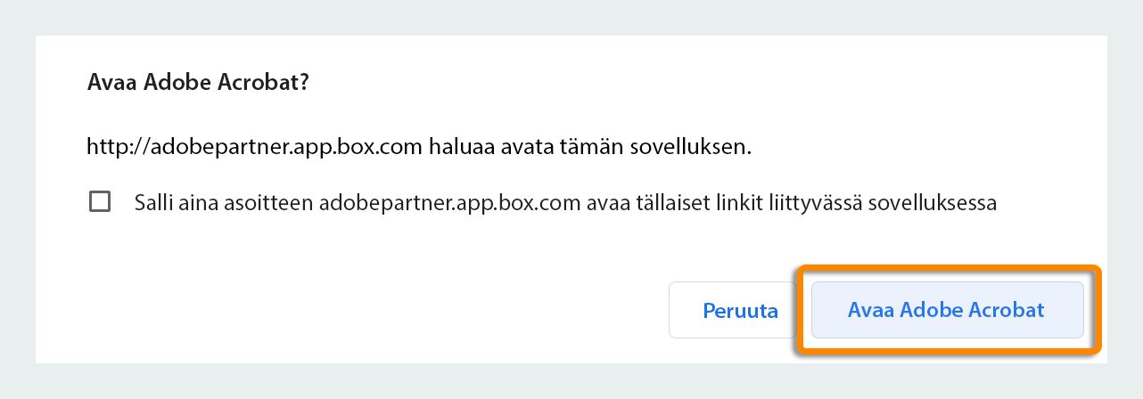 Avaa Acrobat tai Acrobat Reader 