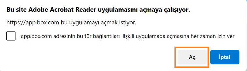 Acrobat veya Acrobat Reader'da açma