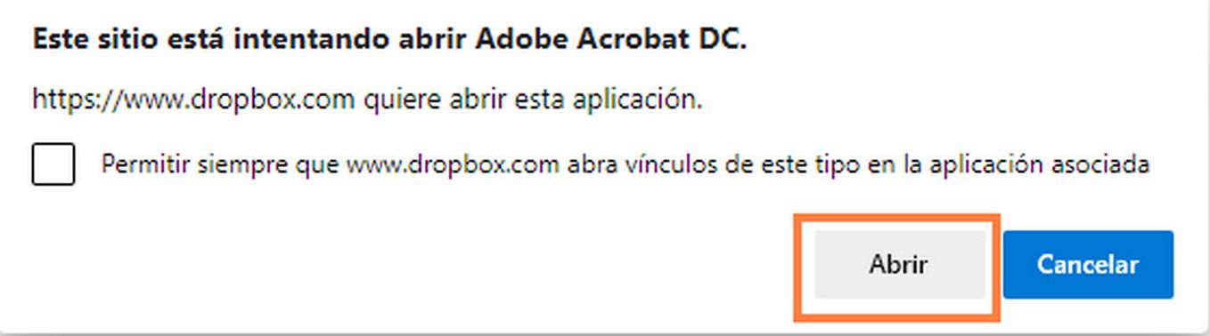 Abrir en Acrobat o Acrobat Reader