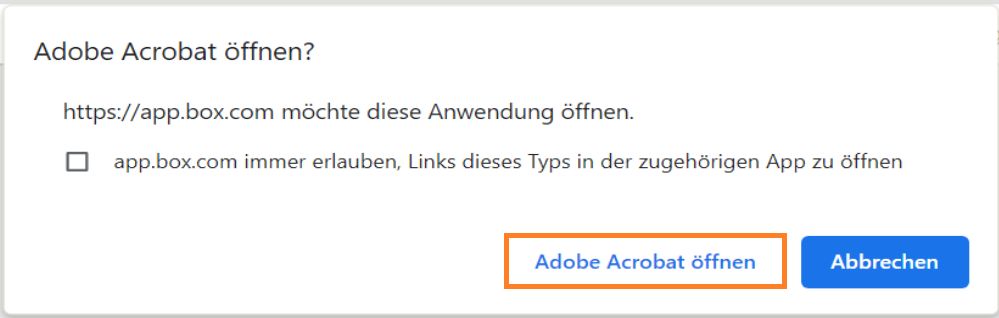 In Acrobat oder Acrobat Reader öffnen