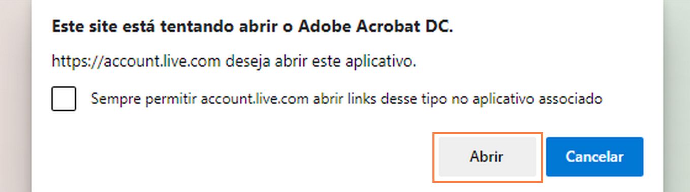 Abrir no Acrobat ou no Acrobat Reader