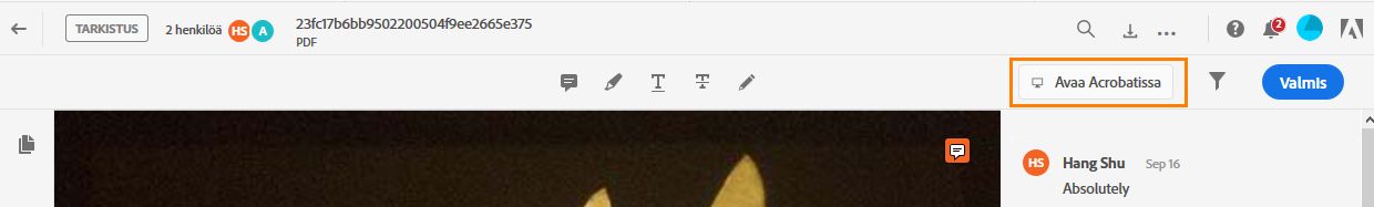 Tarkistus tietokonesovelluksessa