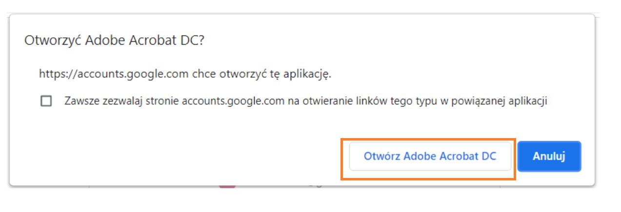 Otwórz w programie Acrobat
