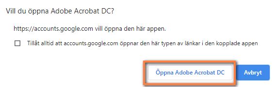 Öppna i Acrobat