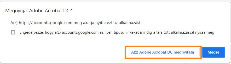 Megnyitás Acrobatban