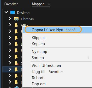 Öppna i en ny flik