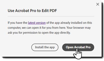 開啟 Acrobat Pro