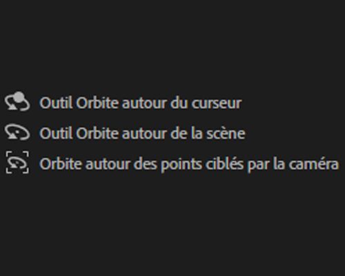 Commandes de la fonctionnalité Orbite