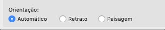 Orientação da página