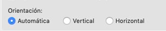 Orientación de la página