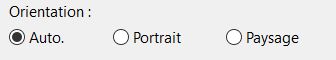 Orientation de la page