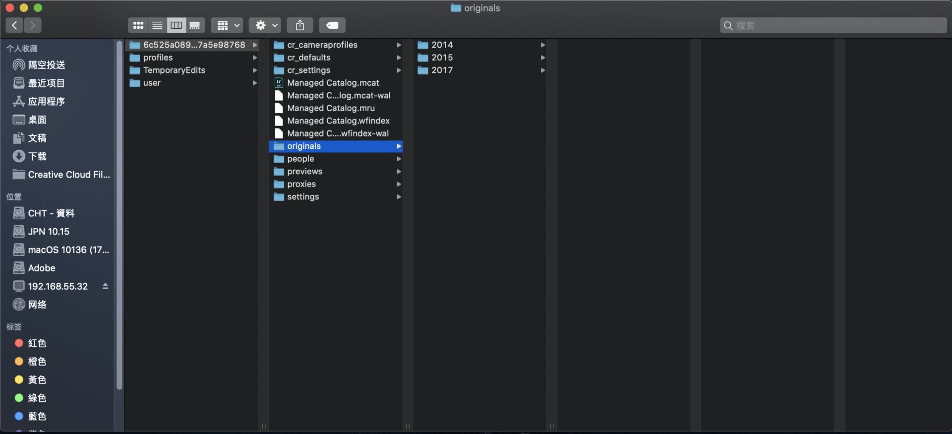 macOS 上 originals 文件夹位置
