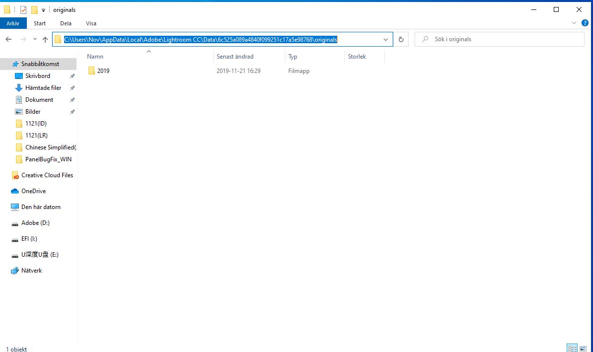 originalmappens plats på Windows 