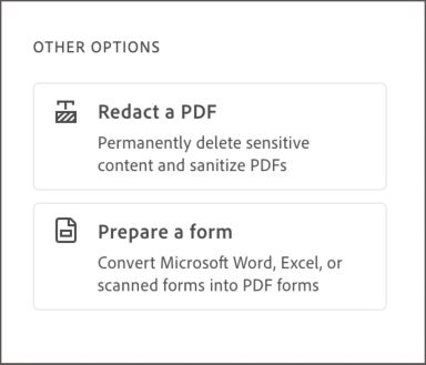 Other options - تنقيح مستند PDF وتحضير نموذج