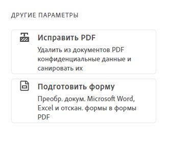 Прочие параметры – Редактирование документа PDF, Подготовка формы