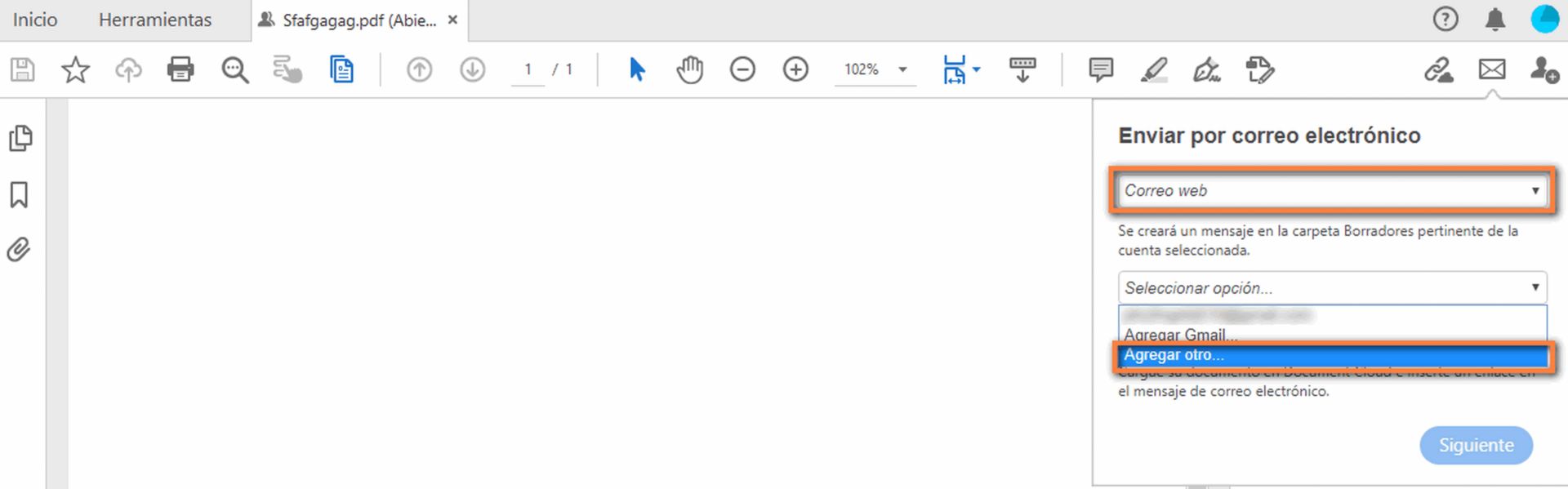 Agregar otros webmail