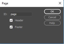 The page dialog box