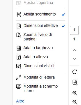 Menu di visualizzazione della pagina in Acrobat Desktop