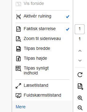 Menuen Sidevisning i Acrobat Desktop