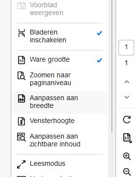 Menu Paginaweergave in Acrobat Desktop