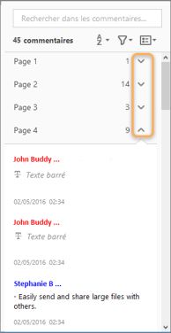 Tri des commentaires en fonction des pages