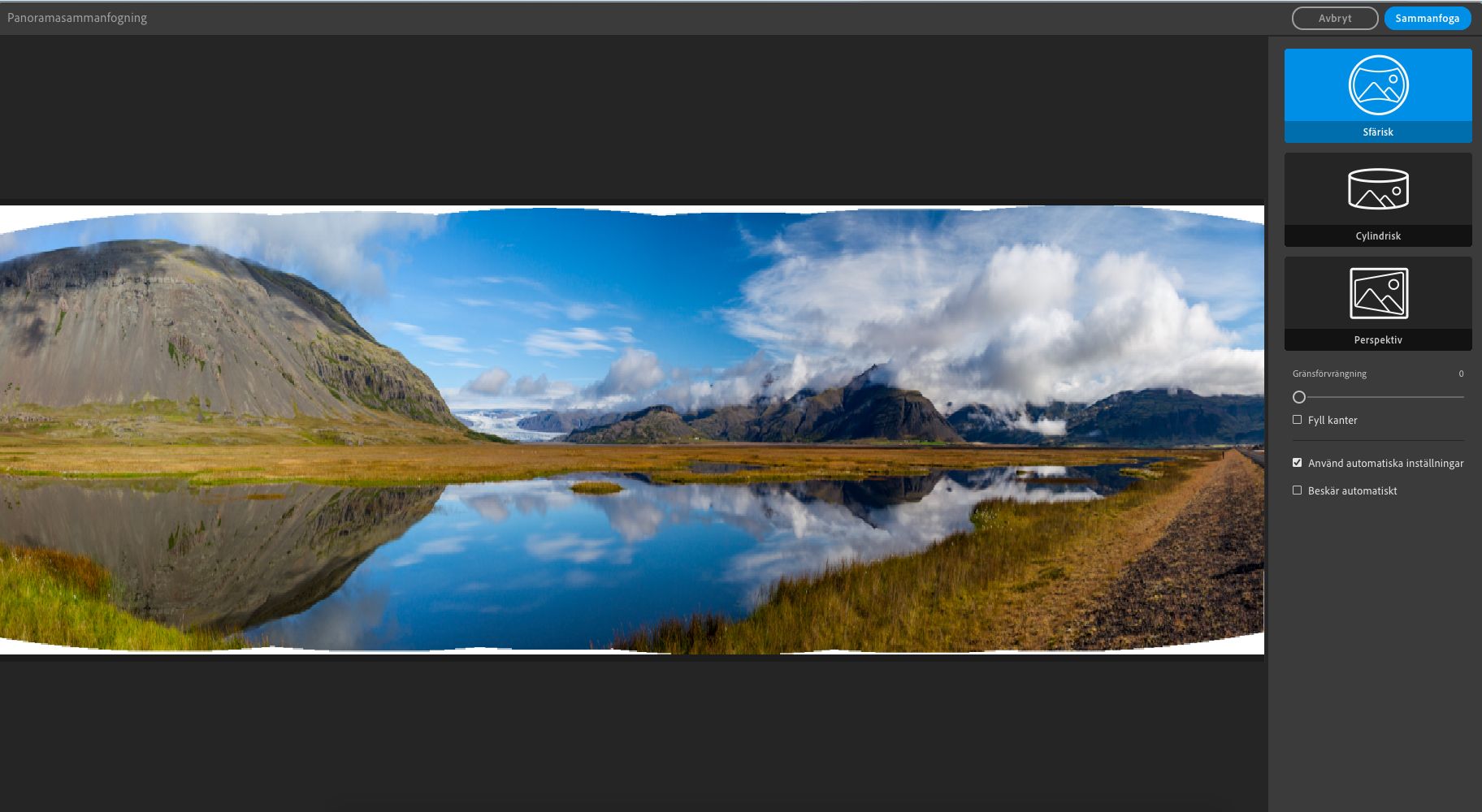 Sfärisk layoutprojektion