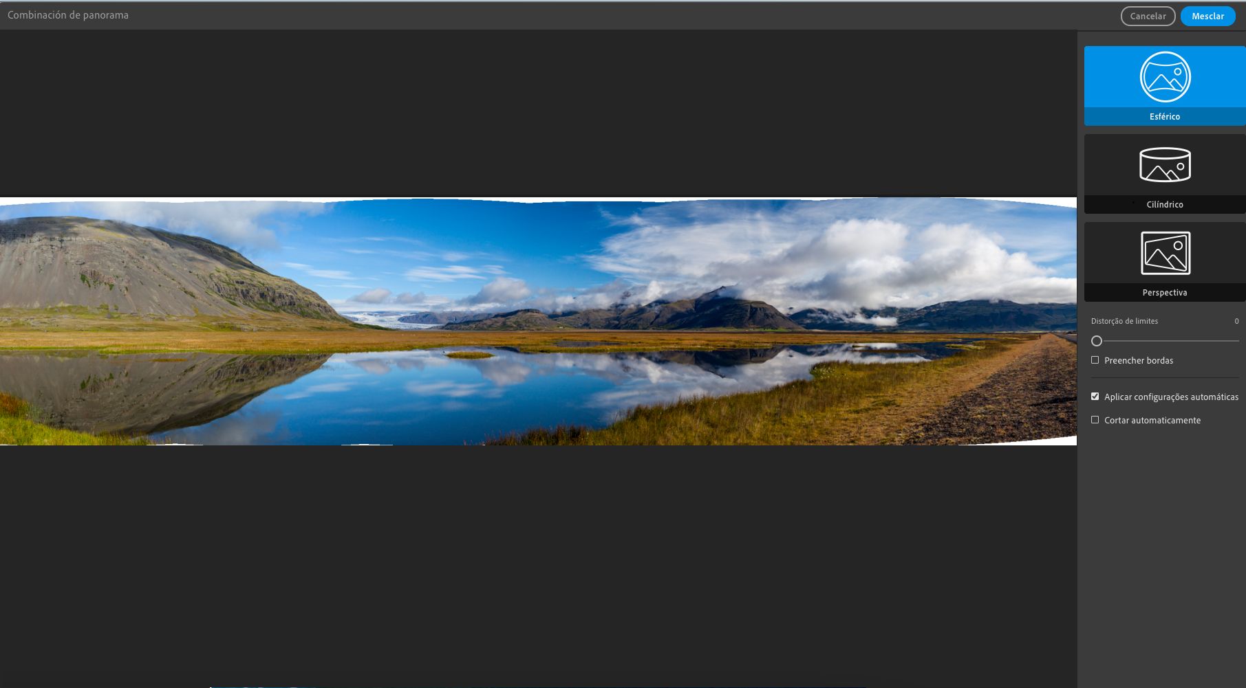 Projeção de layout esférico