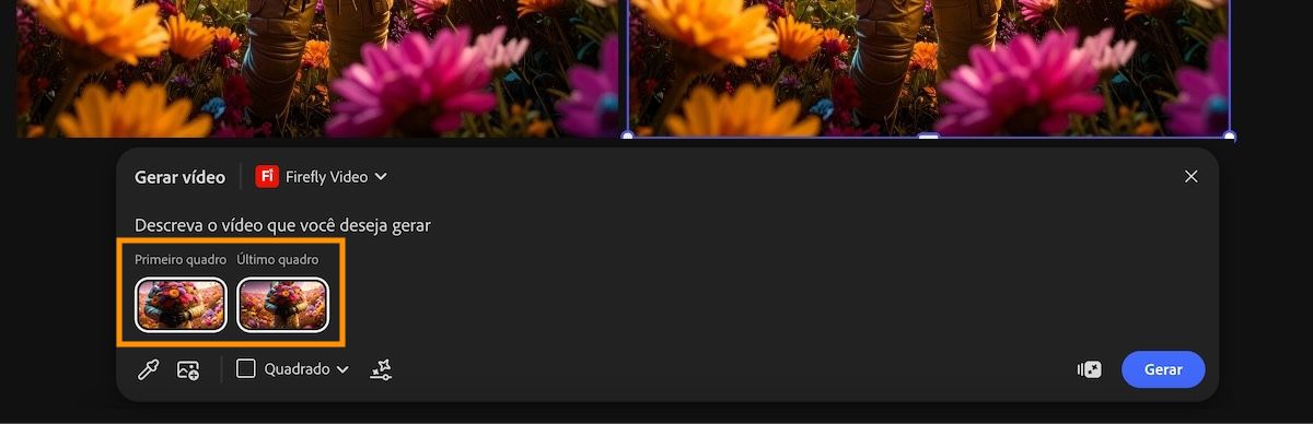 O Pika 2.2 está selecionado e, na barra de prompt, há opções para adicionar o primeiro e o último quadro para geração de vídeo.