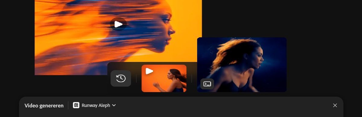 De gegenereerde video is gemarkeerd en weerspiegelt de compositie van de video die als referentie is geselecteerd.