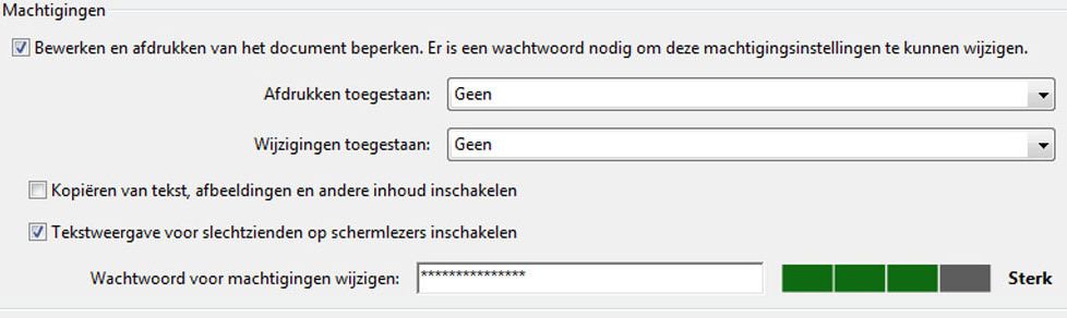 Opties voor wachtwoordbeveiliging