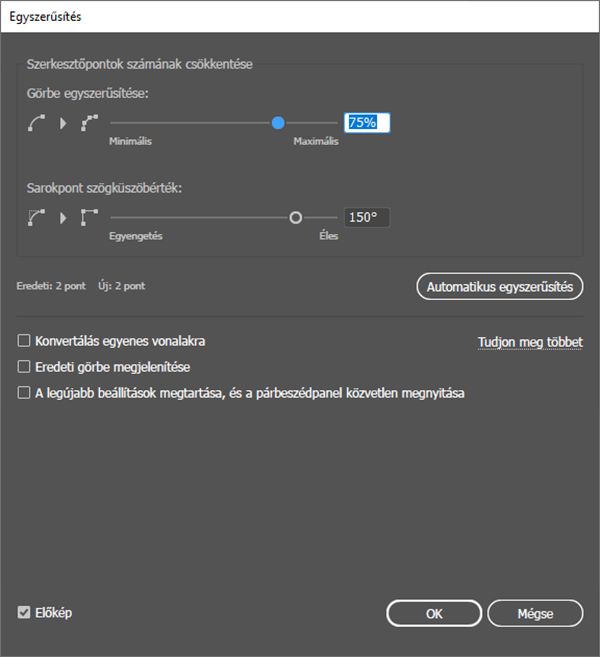 Görbe egyszerűsítése