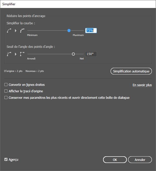 Simplification d’un tracé