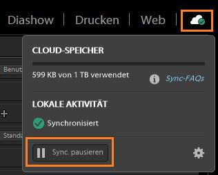 Synchronisierung anhalten